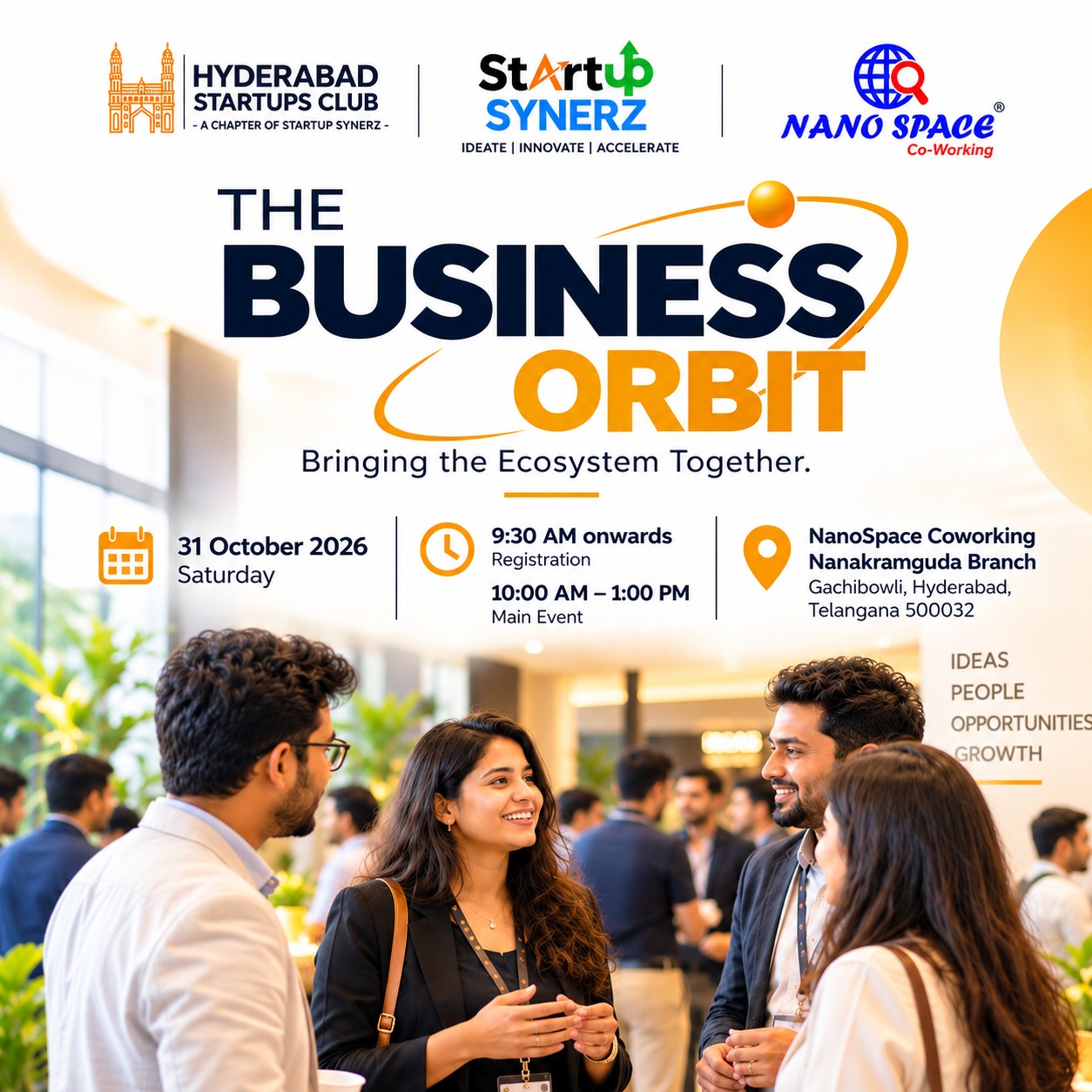THE BUSINESS ORBIT | Hyderabad’s Business Networking & Services Marketplace poster
